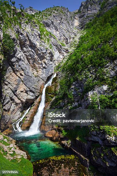 Savica Waterfall Stock Photo - Download Image Now - Adventure, Bled - Slovenia, Bohinj