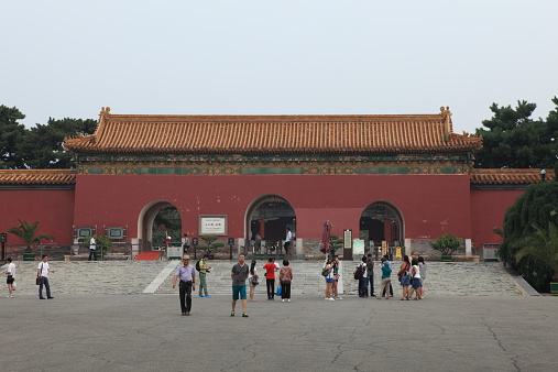Beijing, Beijing, China - August 9, 2014: Hall of the Emporer Grave of the Ming Dynastie