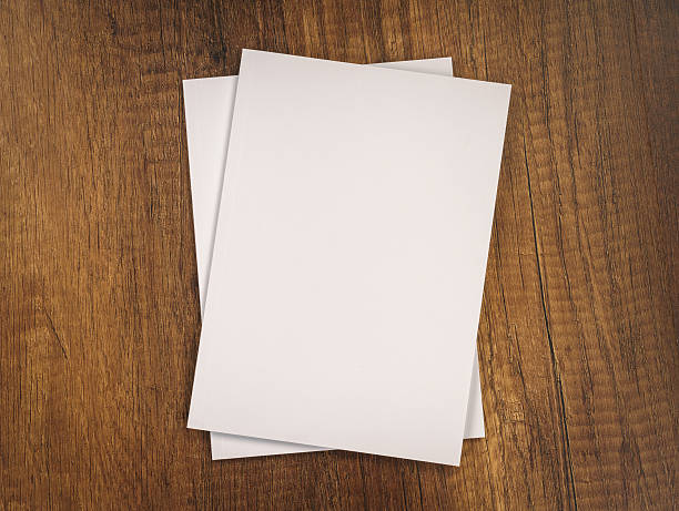 istock Blank catalog, magazines,book mock up on wood background 517750902