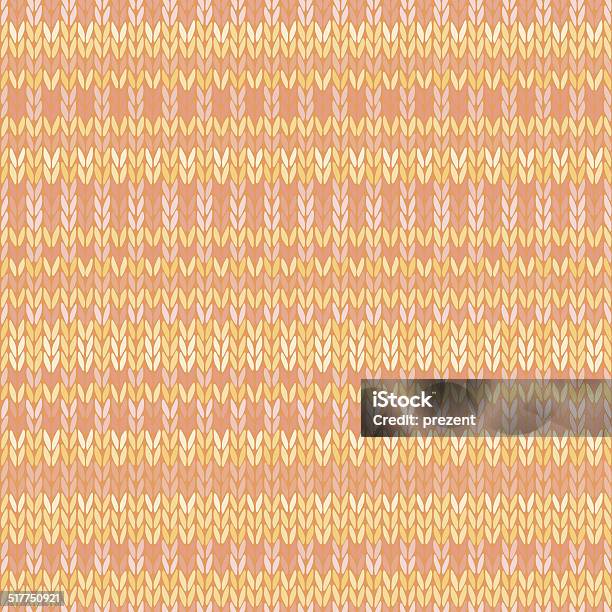 Seamless Ethnic Geometric Knitted Pattern Style Pink Orange Yellow Background Stock Illustration - Download Image Now