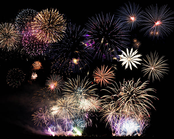 istock Colorful fireworks of various colors over night sky 517750979