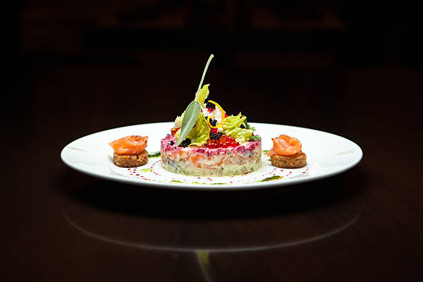 istock Russian salad- Herring under fur coat 517751102
