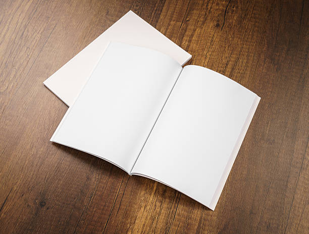 istock Blank catalog, magazines,book mock up on wood background 517751460