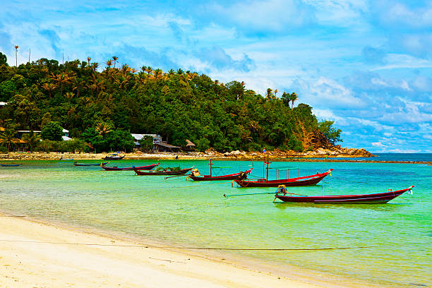 istock Longtail Boats Tropical Beach Ko Phangan 517776077