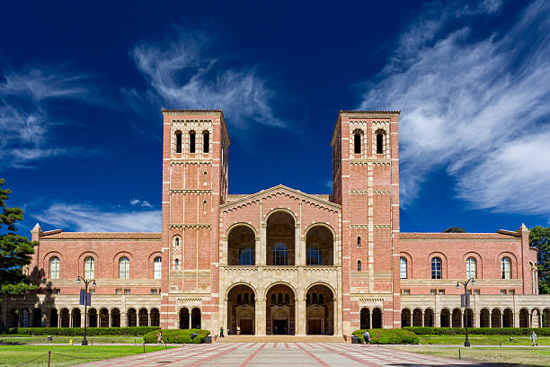 Royce Hall at UCLA Los Angeles, United States - October 4, 2014: Royce Hall on the campus of UCLA. Royce Hall is one of four original buildings on UCLA's Westwood campus. ucla photos stock pictures, royalty-free photos & images