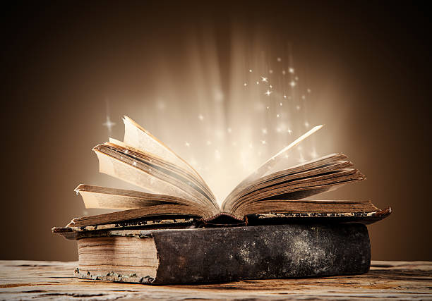 Old Books On Wooden Table Stock Photo - Download Image Now - Old Book,  Picture Book, Book - iStock