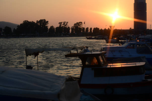 Sunset in Inciralti district of Izmir.