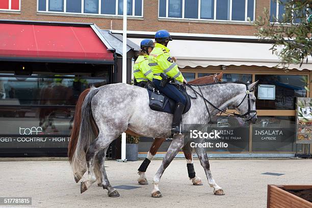 Dos Mujeres De Policía Holandesa A Caballo Foto de stock y más banco de imágenes de Adulto - Adulto, Aire libre, Animal doméstico