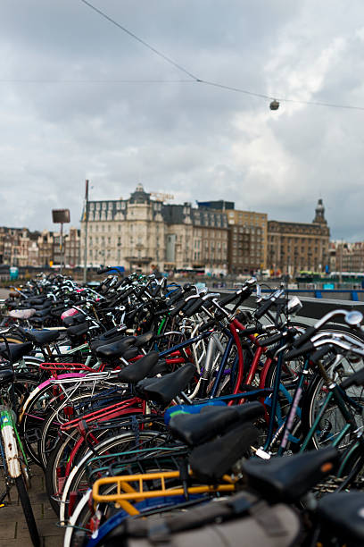 istock Stack of Bicycles on Amsterdam Street 517782731