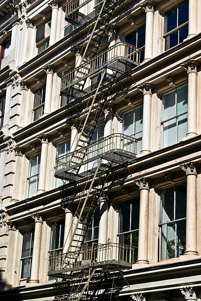 istock fire escape at an old downtow house 517782805