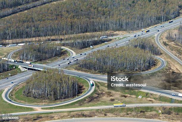 Transport Intersection Stock Photo - Download Image Now - Aerial View, Bridge - Built Structure, Car