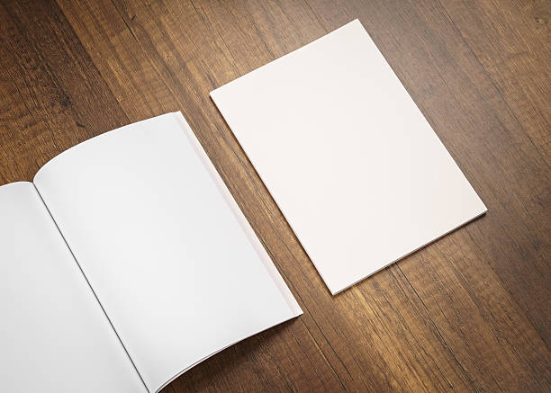 istock Blank catalog, magazines,book mock up on wood background 517795622