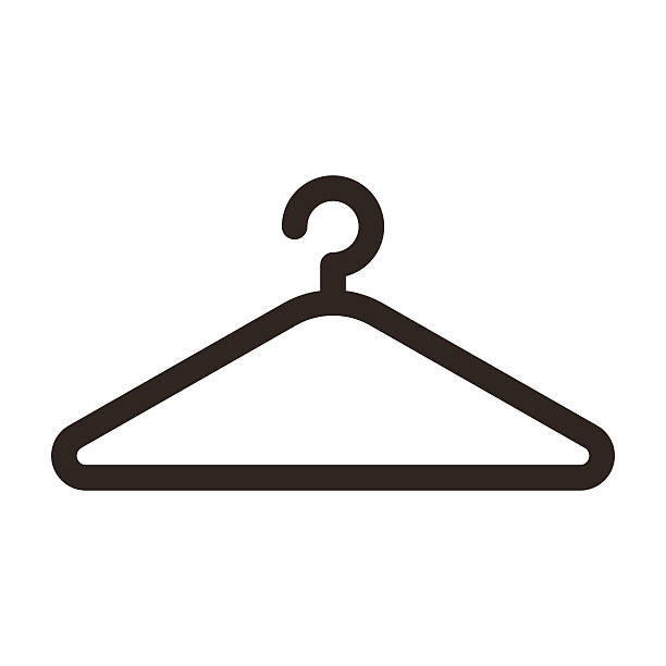 ilustrações, clipart, desenhos animados e ícones de ícone de tirantes - shirt button down shirt hanger clothing