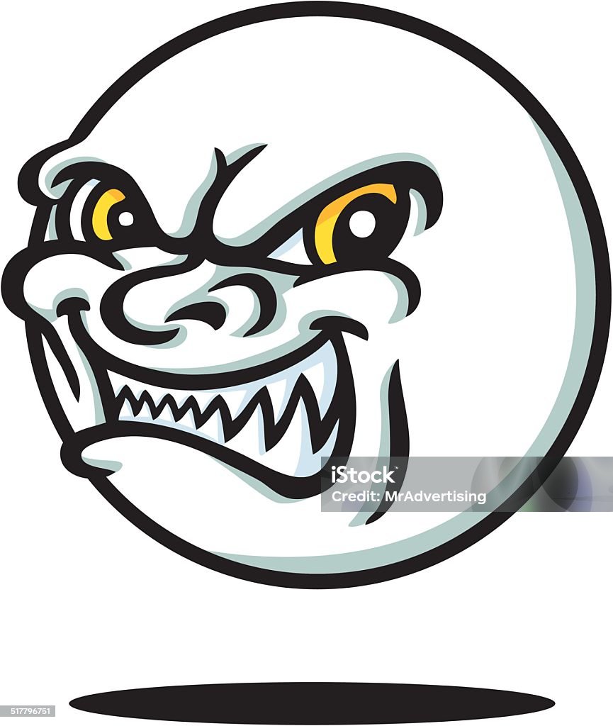 Angry Ball A vector Illustration of an angry ball. Human Face stock vector