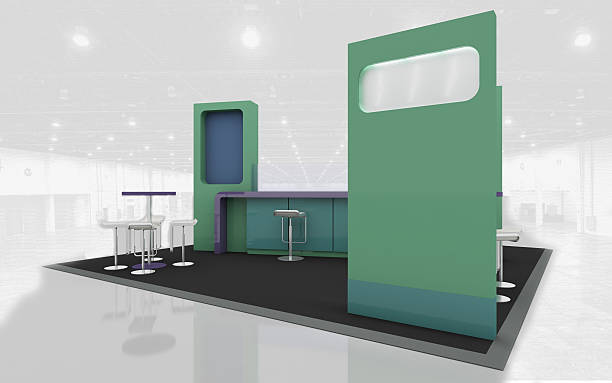 istock Green tones Exhibition Stand 517796946