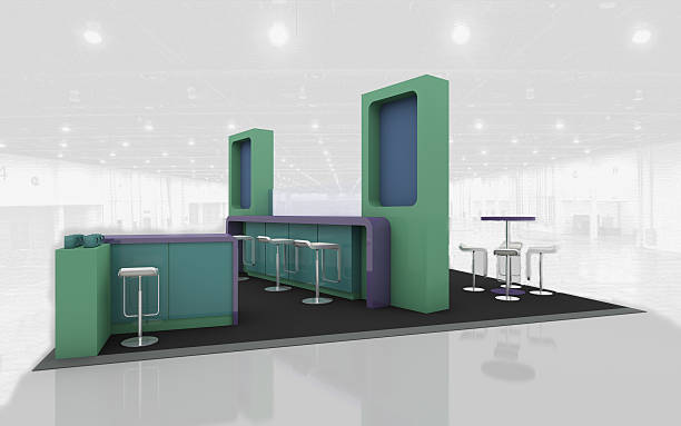 istock Green tones Exhibition Stand 517797034