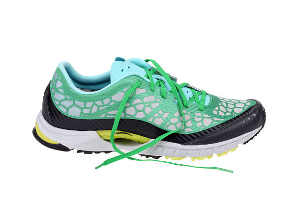 istock Green Hiking shoe on white background 517797763