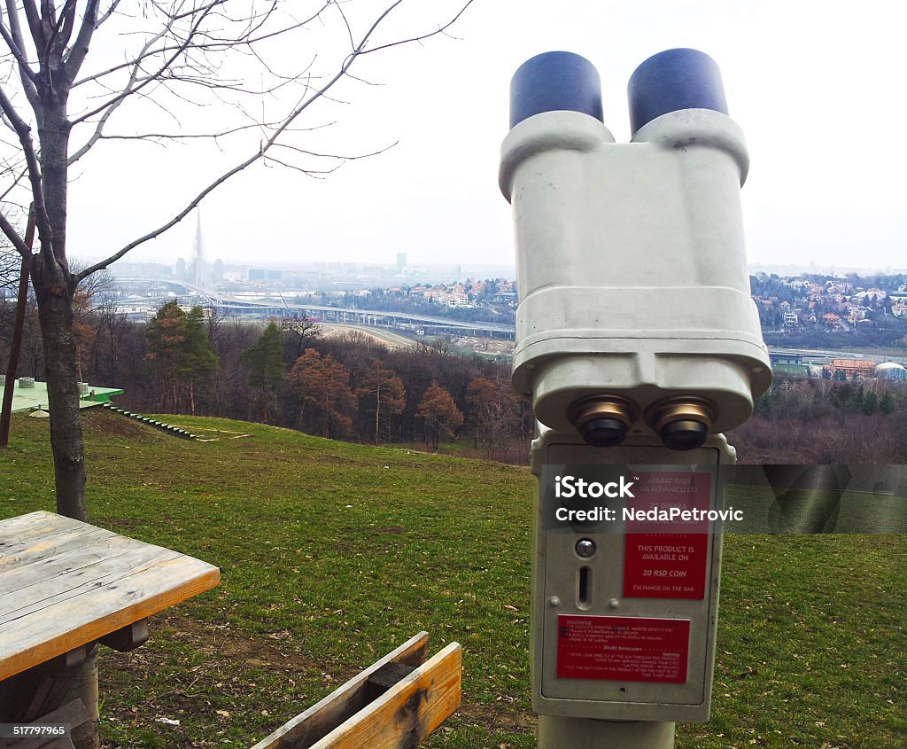 Binoculars View of Belgrade Binoculars Stock Photo