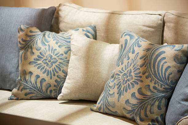 Luxury style fabric sofa stock photo