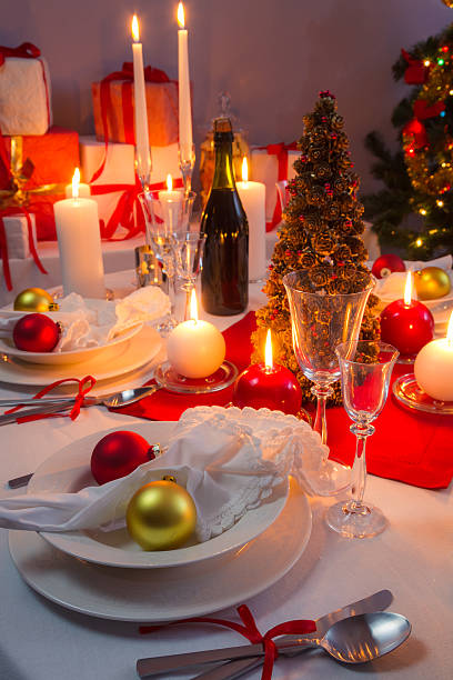 istock Beautifully setinng table for Christmas Eve 517798249