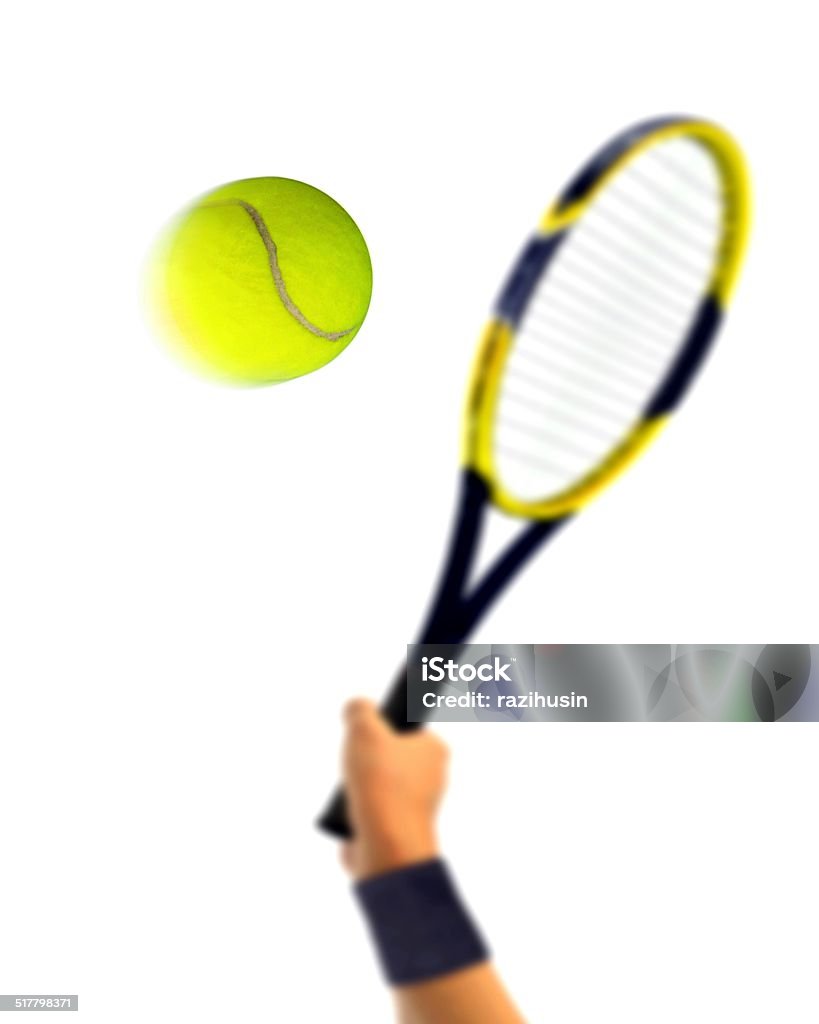 Tennis Serve over White Activity Stock Photo