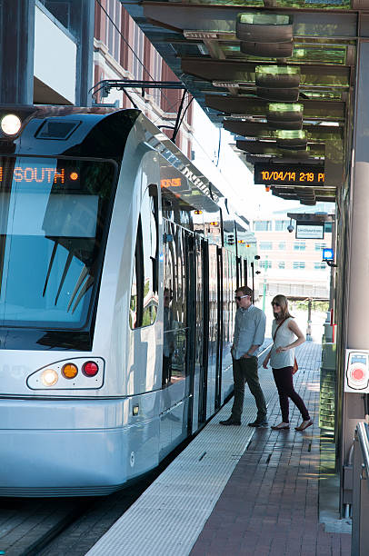 istock Young Couple Boarding Metro Train 517798647