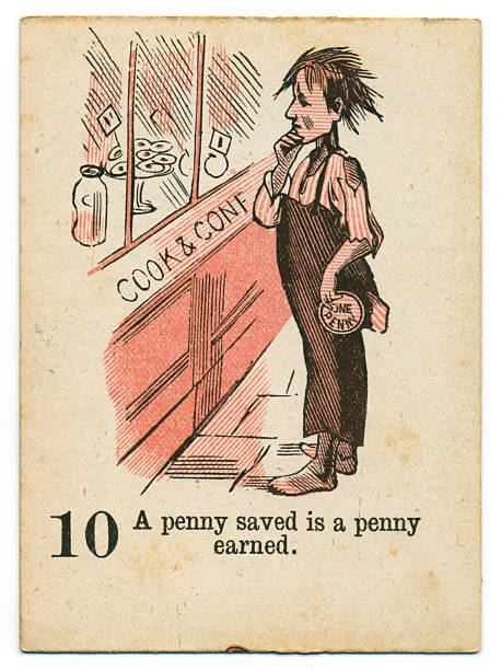 istock Playing card 1890s Victorian proverb good housekeeping 517799104