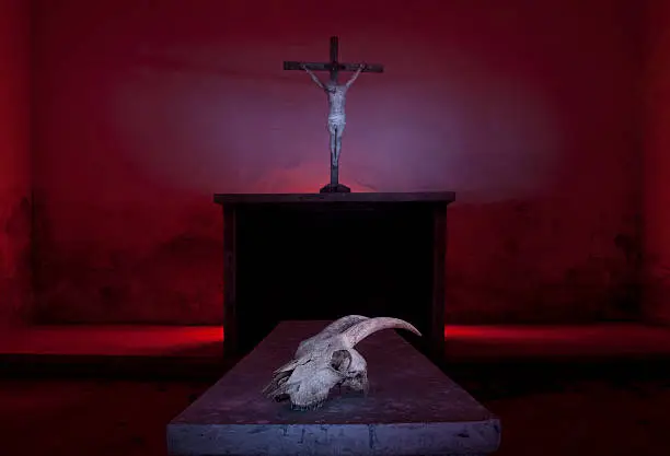 Photo of Christ & goat skull