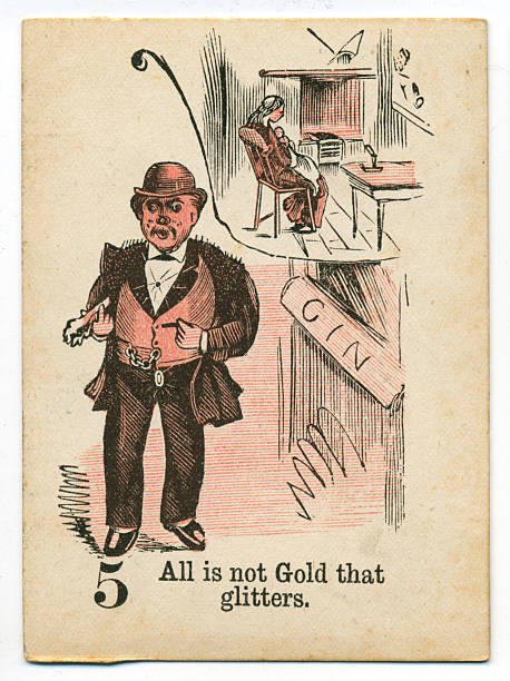 istock Playing card 1890s Victorian proverb false representation 517799438