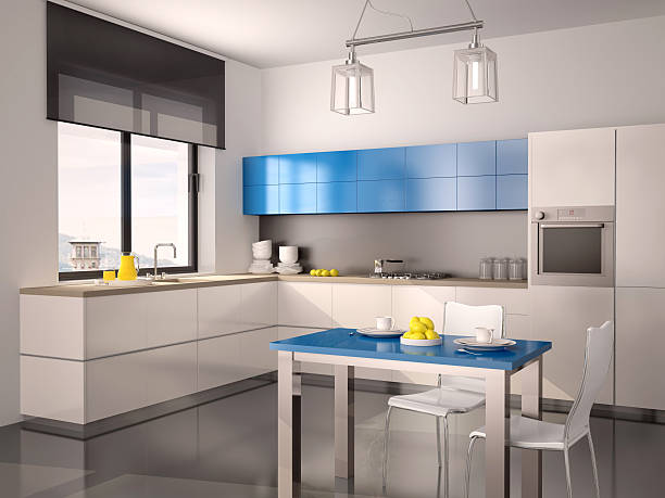 istock 3d illustration of interior of modern kitchen 517801134