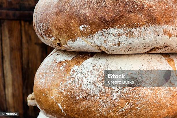 Couple Loafs Of Bread Lying Near Barrel Stock Photo - Download Image Now - Abundance, Agriculture, Baked