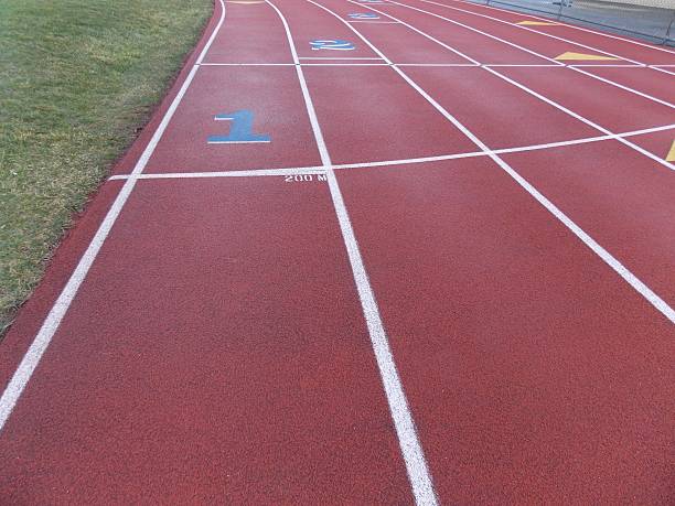 istock Running Track Lanes ready for The Competitive Racers. 517808894