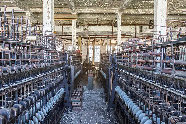 Photo of Silk thread factory floor