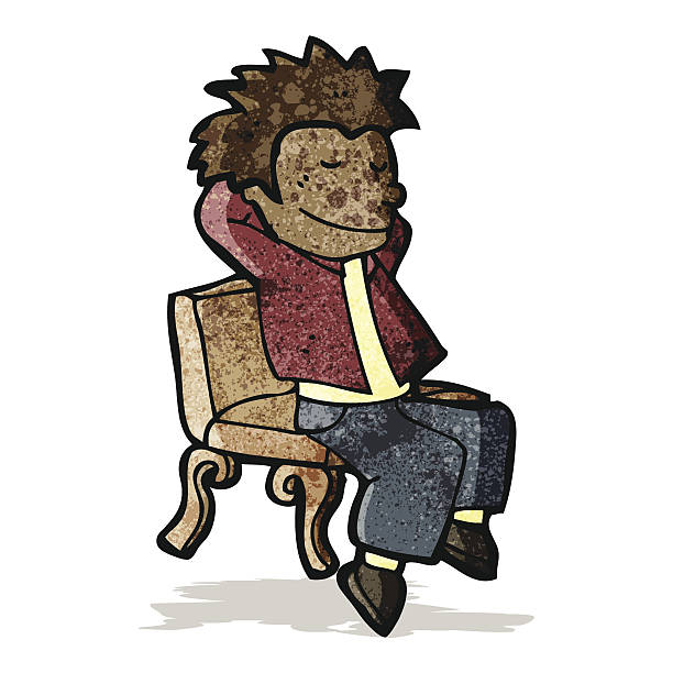 Cartoon Man Relaxing Stock Illustration - Download Image Now - Adult,  Bizarre, Boys - iStock
