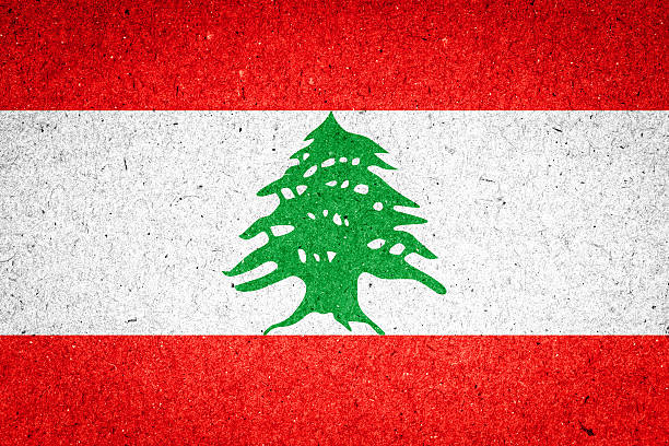 istock Lebanon flag on paper background 517817011