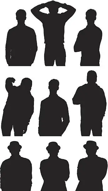 Vector illustration of Various men