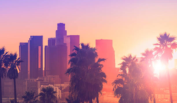 istock Downtown Los Angeles photographed at sunset 517818427