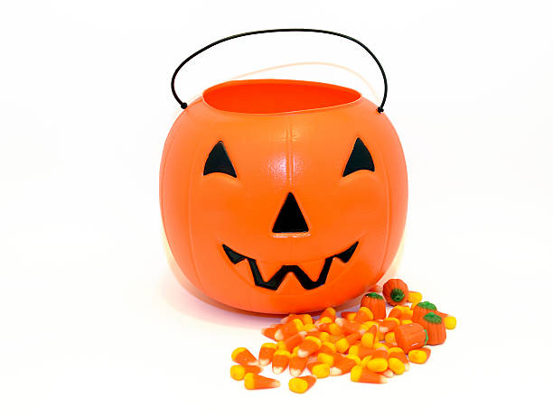 istock Halloween Pumpkin candy bucket for trick-or-treating 517818625