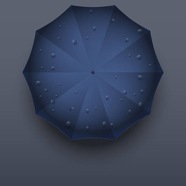 istock Background on a theme of autumn. Blue umbrella. 517818727
