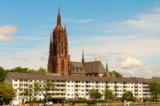 주저우 캐서드럴 frankfurt am main germany - 성 바톨로뮤 교회 뉴스 사진 이미지