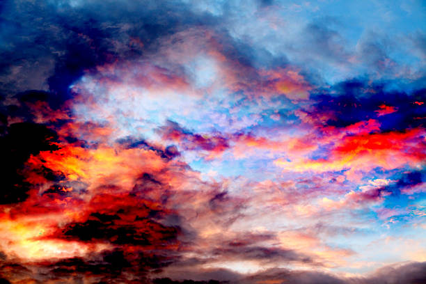 istock Colorful sky and clouds on the wall background 517829703