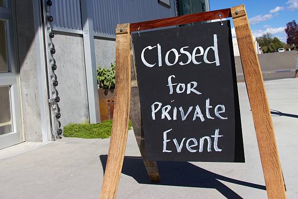 istock Outdoor sign reading 