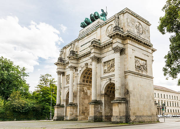 Victory Gate in Munich The Siegestor (Victory Gate) in Munich (Germany, Bavaria) siegestor stock pictures, royalty-free photos & images