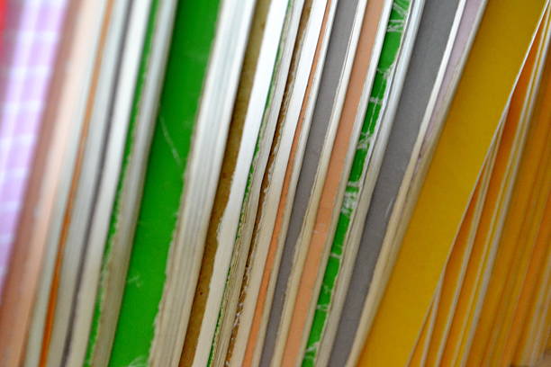 istock Books on the table  No labels, blank spine 517830953