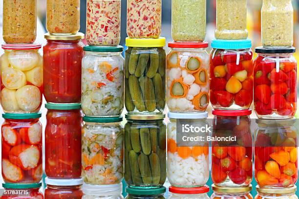 Pickle Vegetables Stock Photo - Download Image Now - Fermenting, Food, Airtight