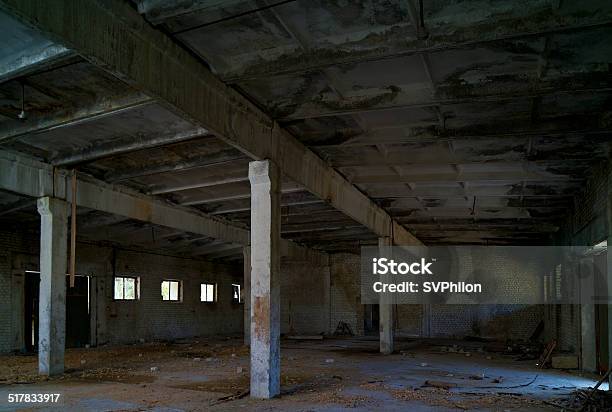 Abandoned Industrial Building Stock Photo - Download Image Now - Abandoned, Absence, Architecture