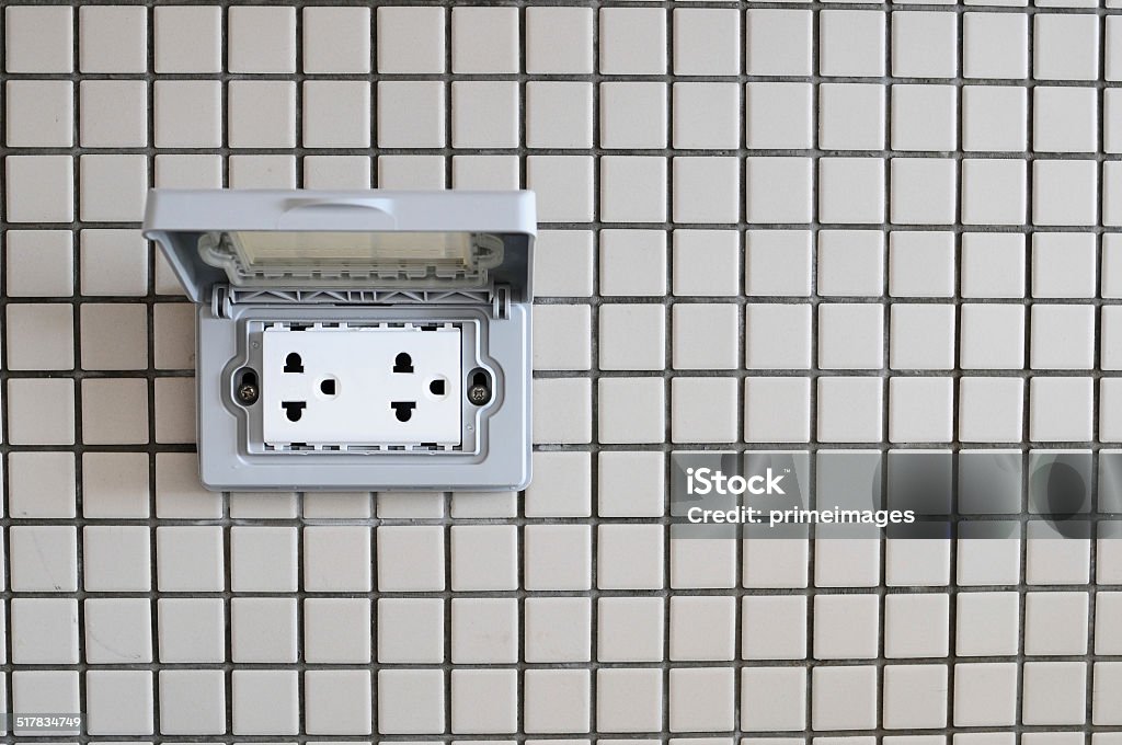 electrical socket on the wall Backgrounds Stock Photo