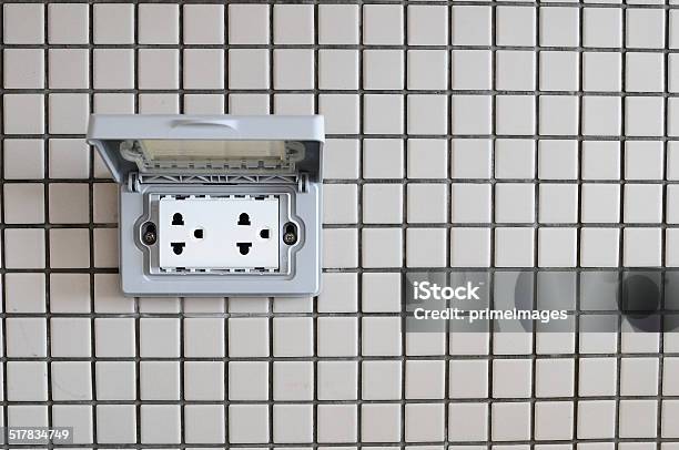 Electrical Socket On The Wall Stock Photo - Download Image Now - Backgrounds, Cable, Electric Plug
