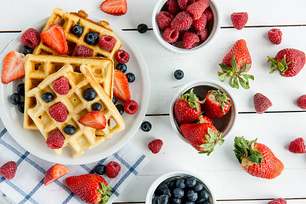 istock waffles with blueberries and strawberries 517840746