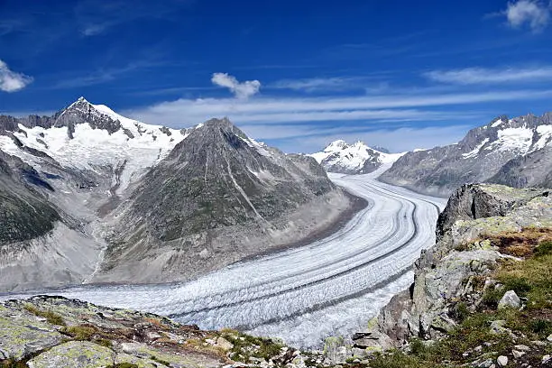 Aletsch, the biggest glacier in the Alps - Switzerland